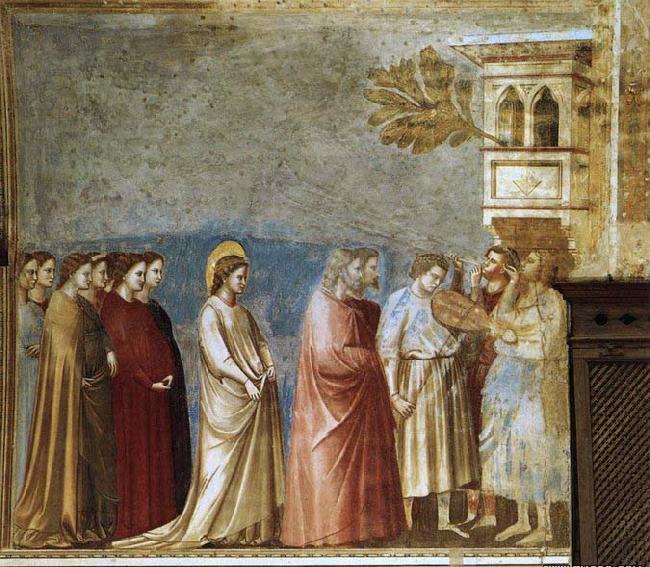 GIOTTO di Bondone . Wedding Procession oil painting image